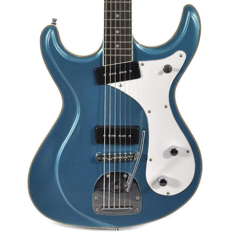 Eastwood Sidejack Baritone Deluxe Metallic Blue Electric Guitars / Solid Body