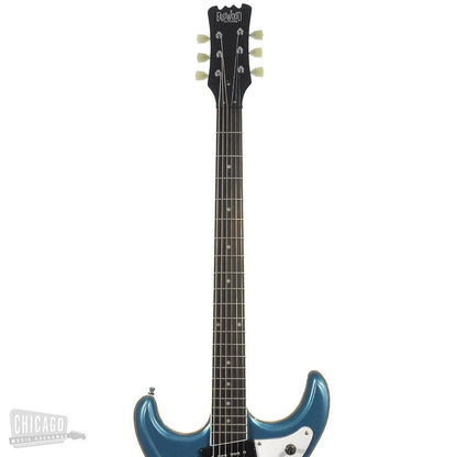 Eastwood Sidejack Baritone Deluxe Metallic Blue Electric Guitars / Solid Body