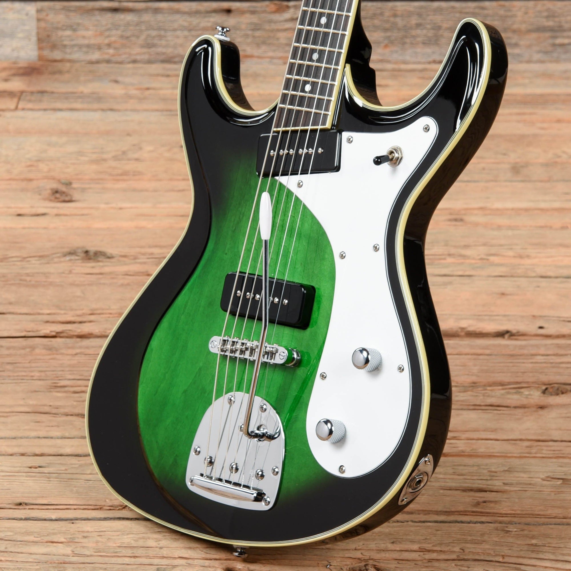 Eastwood Sidejack Baritone DLX Green Burst Chicago Music Exchange