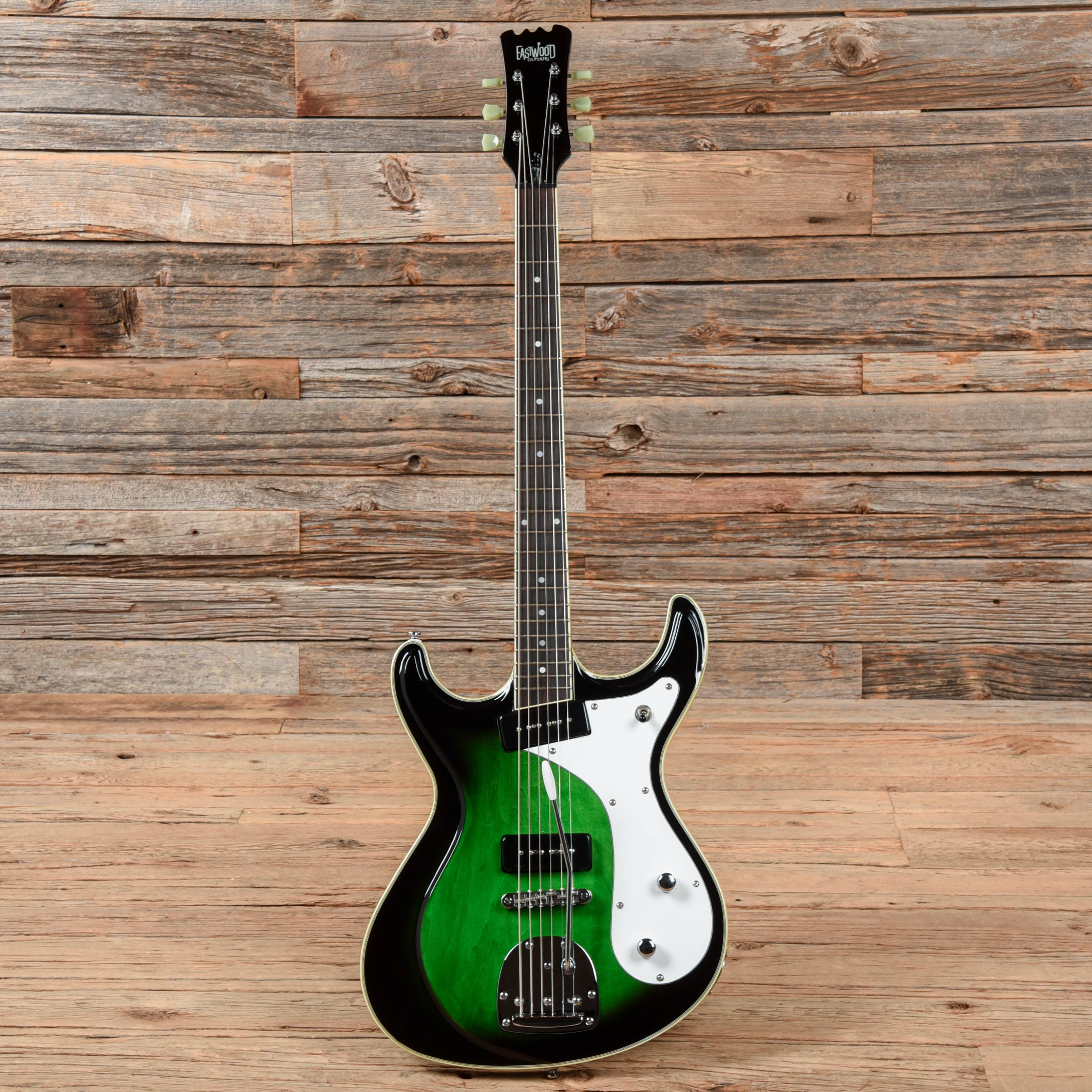 Eastwood Sidejack Baritone DLX Green Burst – Chicago Music Exchange