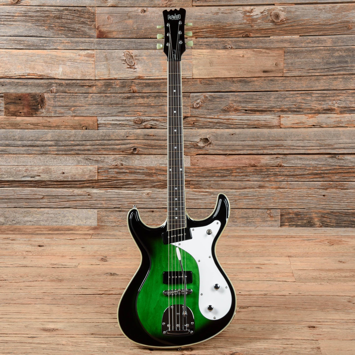 Eastwood Sidejack Baritone DLX Green Burst Electric Guitars / Solid Body