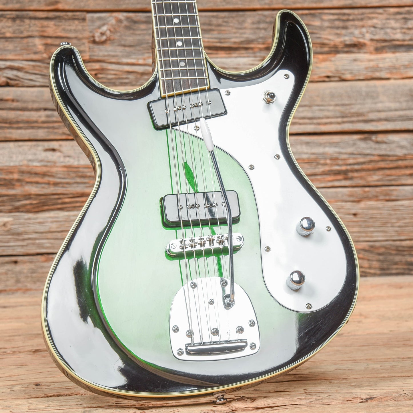 Eastwood Sidejack Baritone DLX Green Burst Electric Guitars / Solid Body