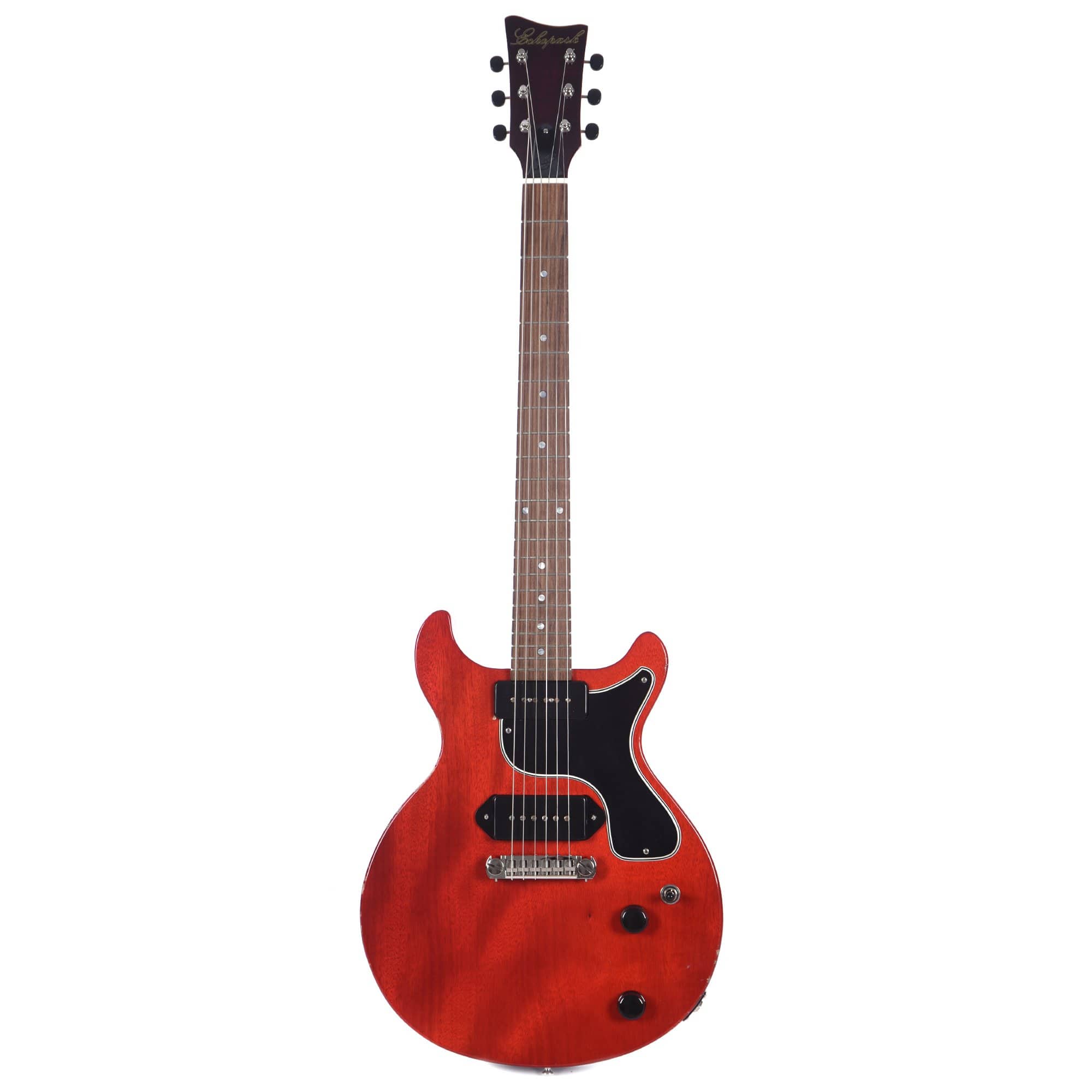 ギター Echo Park Echopark '59 Deluxe Cherry w/1pc Slab Mahogany Body & Arcane P90s