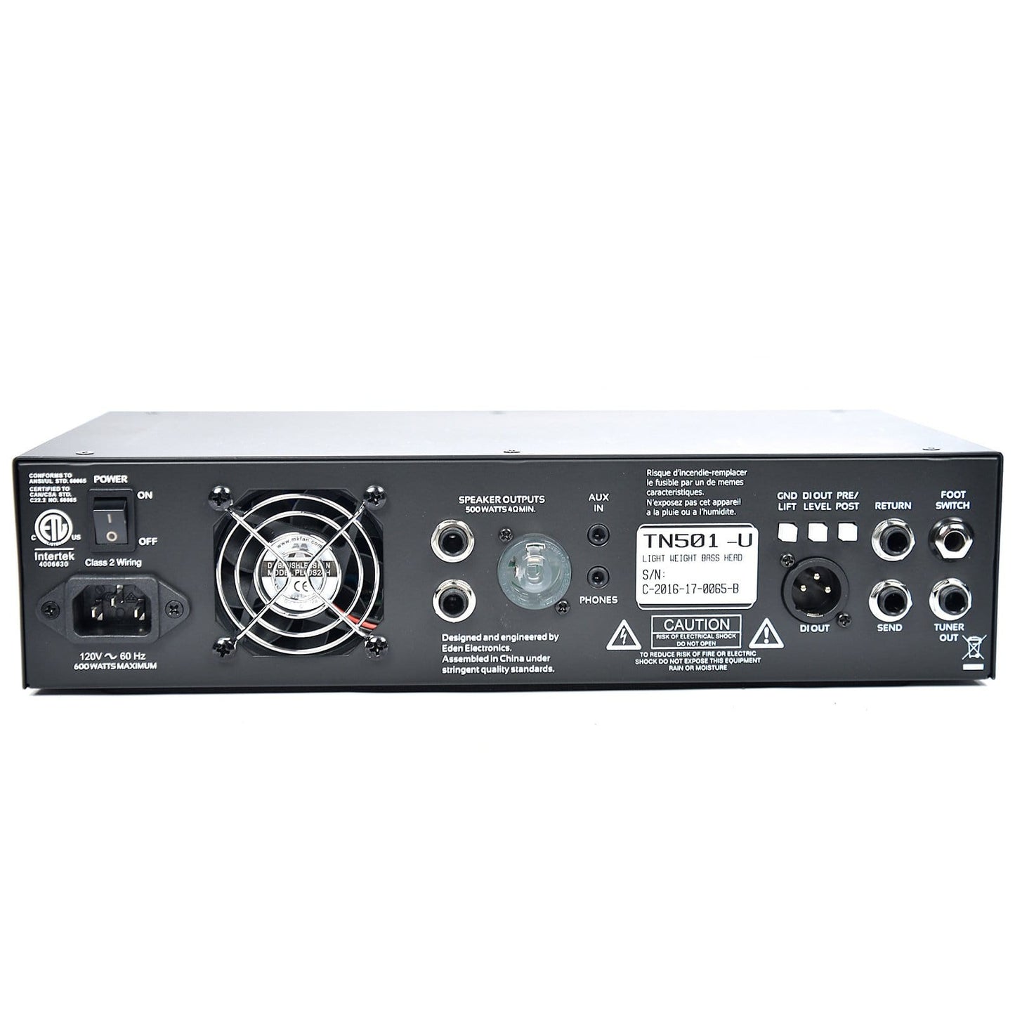 Eden TN501 Head w/Semi Parametric EQ Amps / Bass Heads