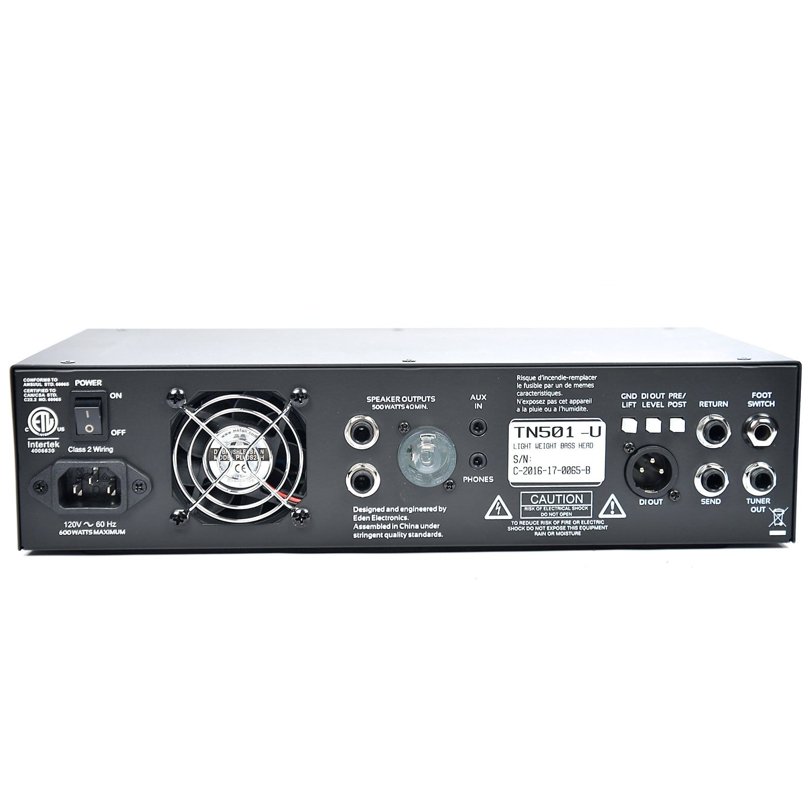 Eden TN501 Head w/Semi Parametric EQ Amps / Bass Heads