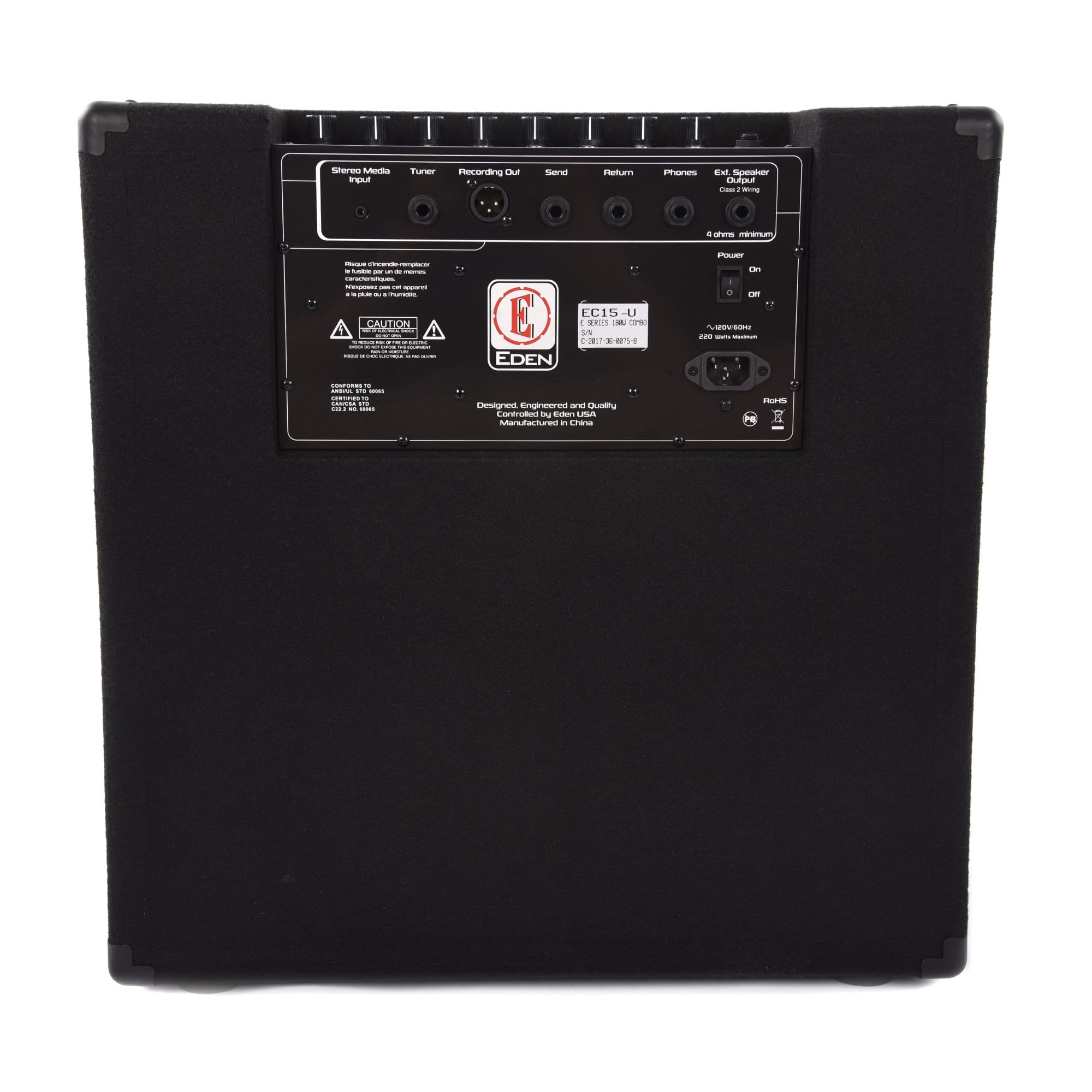 Eden E-Series EC15 1x15 180W Bass Combo Amp Amps / Guitar Combos