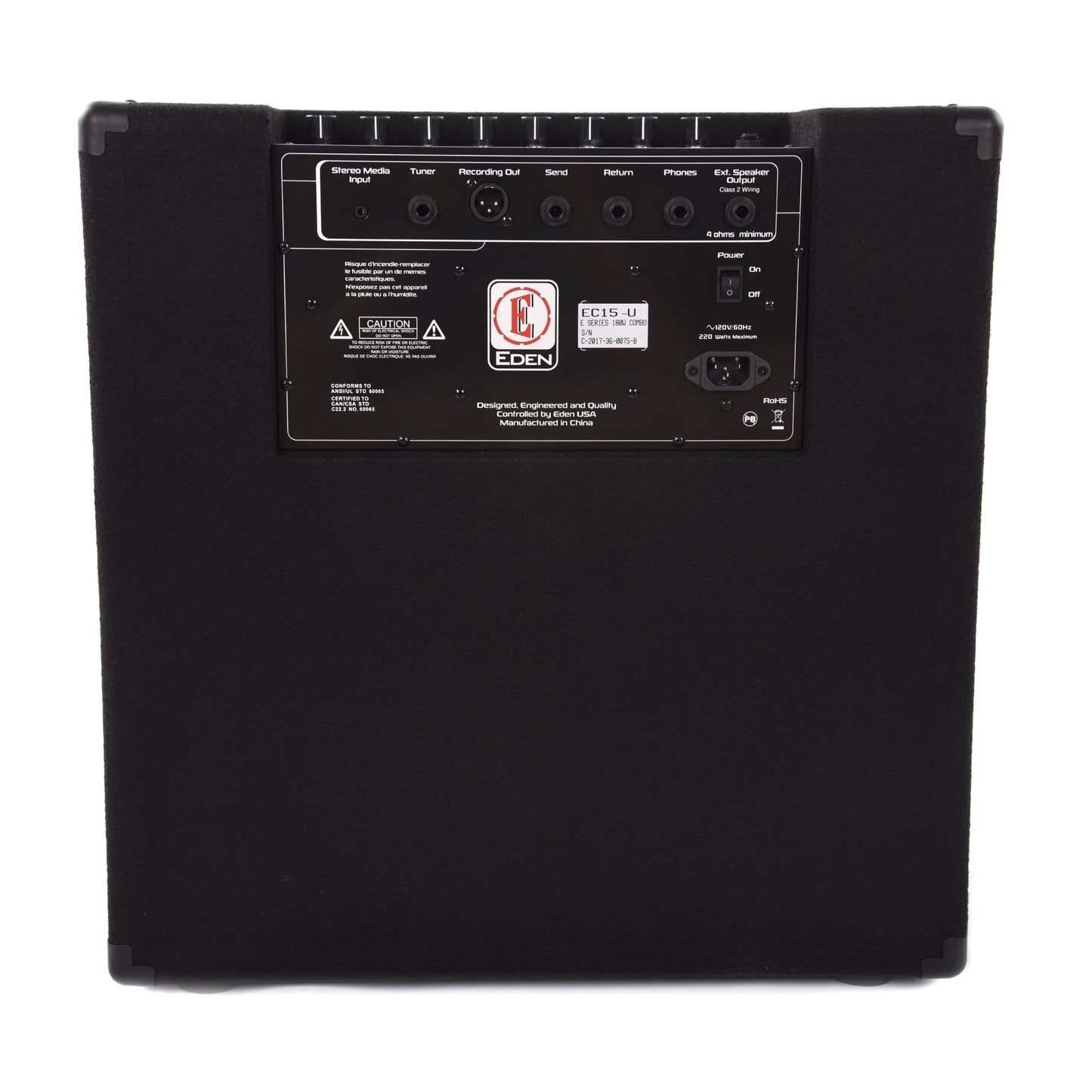 Eden E-Series EC15 1x15 180W Bass Combo Amp Amps / Guitar Combos