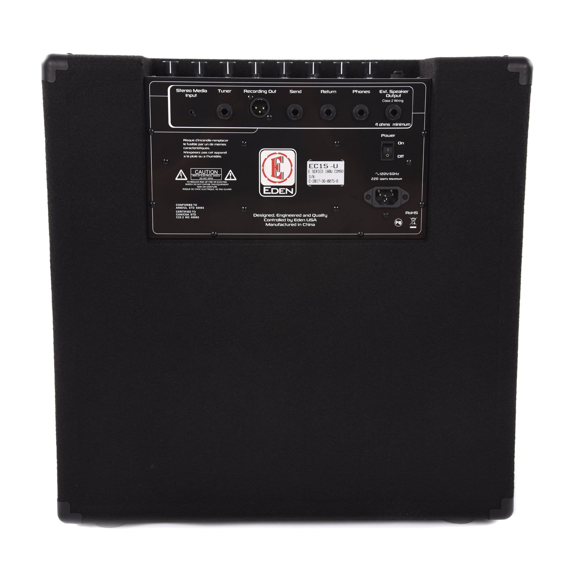 Eden E-Series EC15 1x15 180W Bass Combo Amp Amps / Guitar Combos