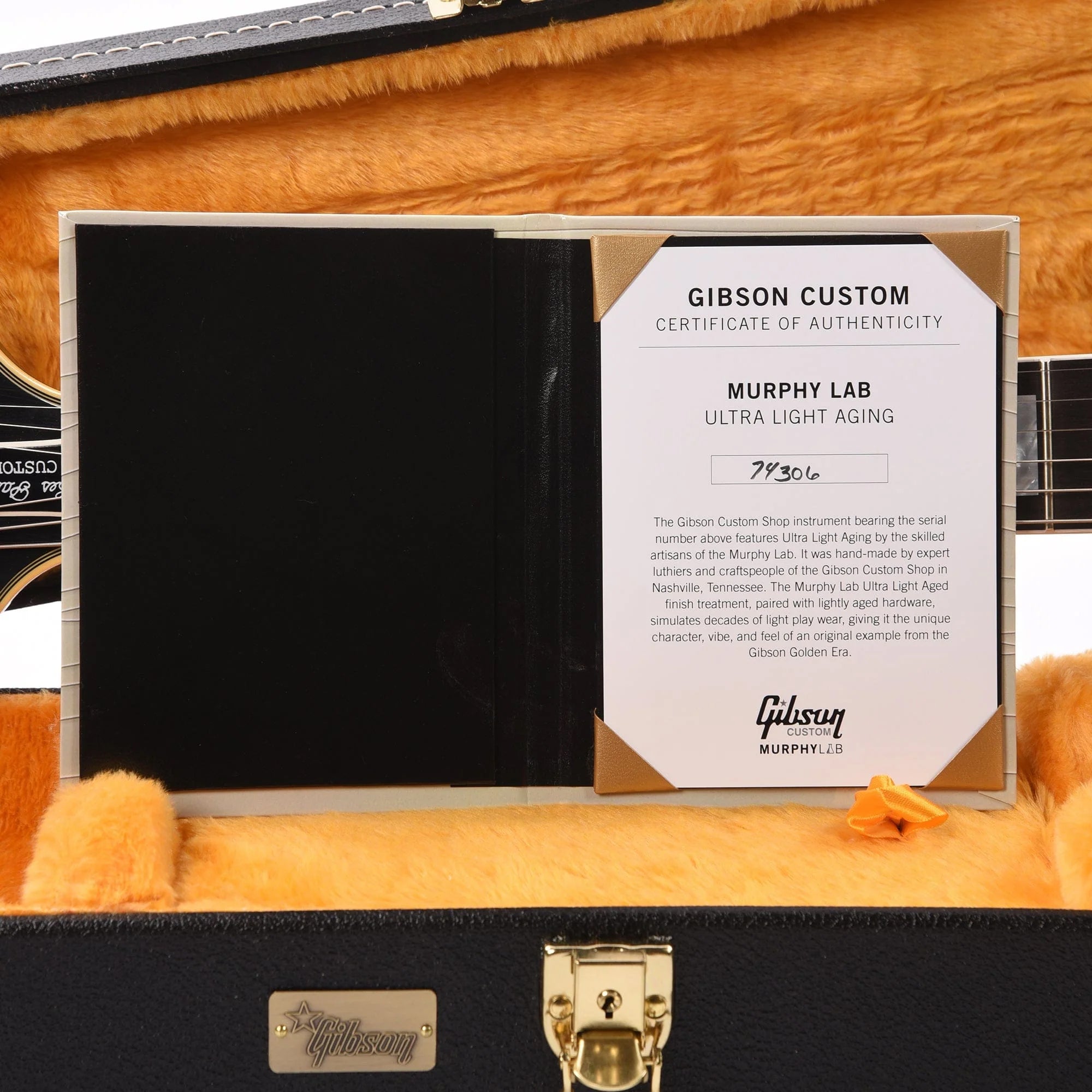 Gibson Custom Shop Murphy Lab 1957 Les Paul Custom Reissue 2-Pickup Ebony Ultra Light Aged