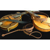 El Dorado 1" Hand-Tooled Mandolin Strap Black Acorn/Oakleaf Tooling Accessories / Straps