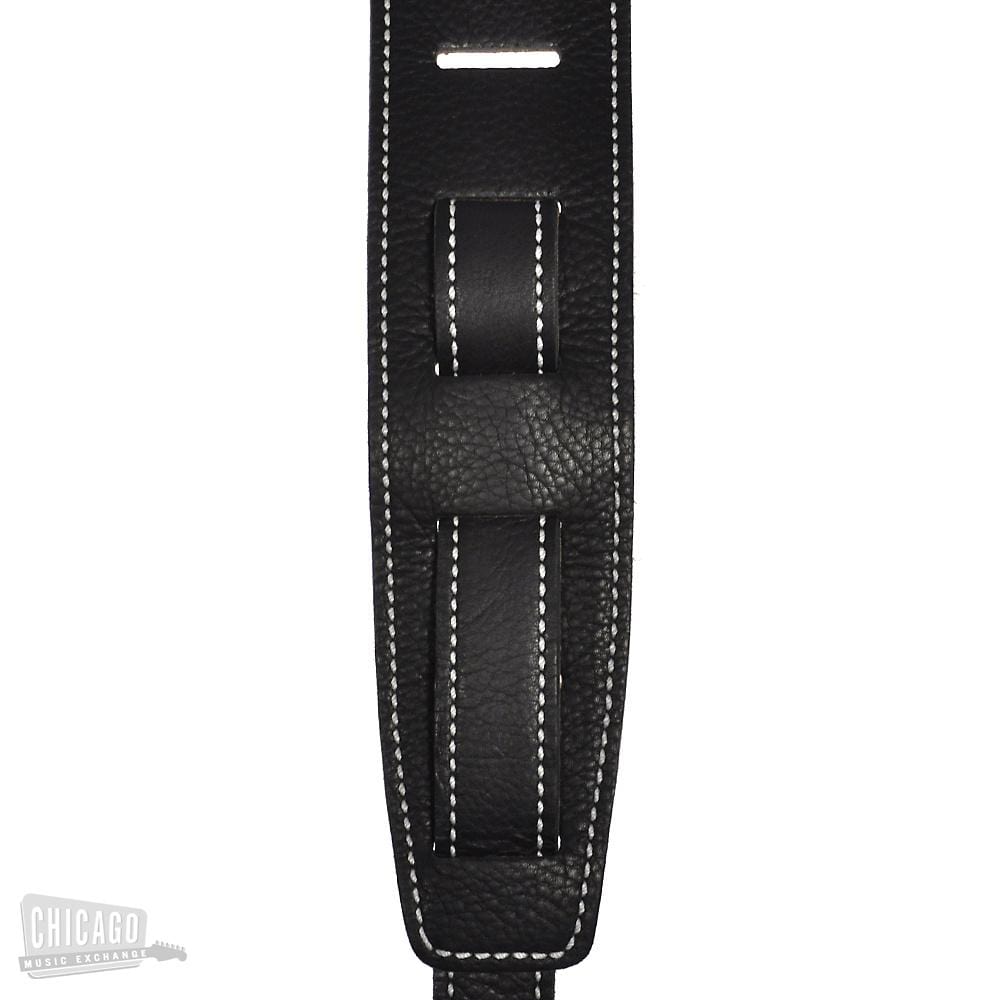 El Dorado Durango Suave Leather Guitar Strap 2.5 Inch - Black & Tan Accessories / Straps