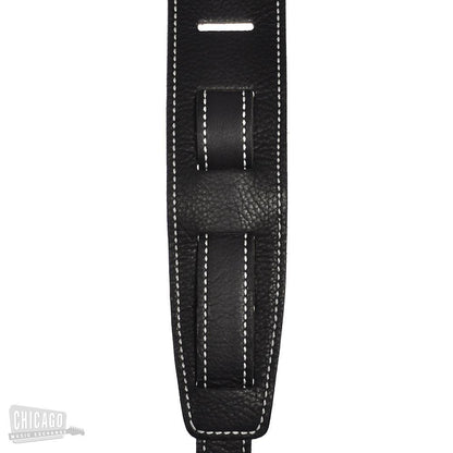 El Dorado Durango Suave Leather Guitar Strap 2.5 Inch - Black & Tan Accessories / Straps