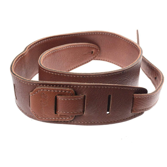 El Dorado Durango Suave Leather Guitar Strap 2.5 Inch - Cognac/Cognac Accessories / Straps