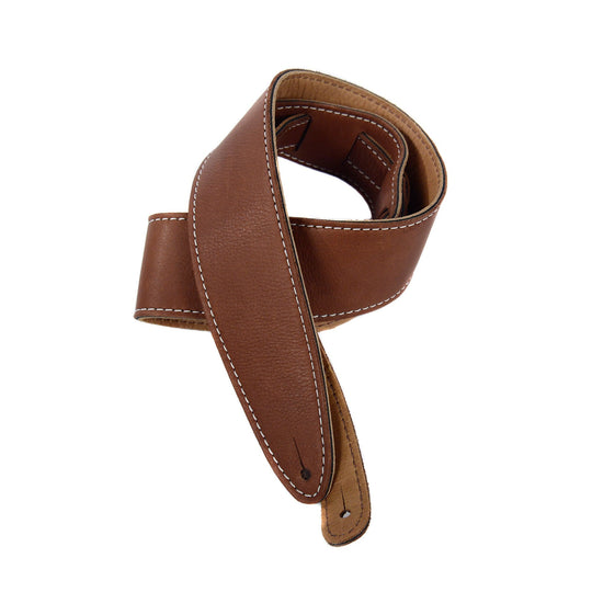 El Dorado Durango Suave Leather Guitar Strap 2.5 Inch - Congac & Tan Accessories / Straps