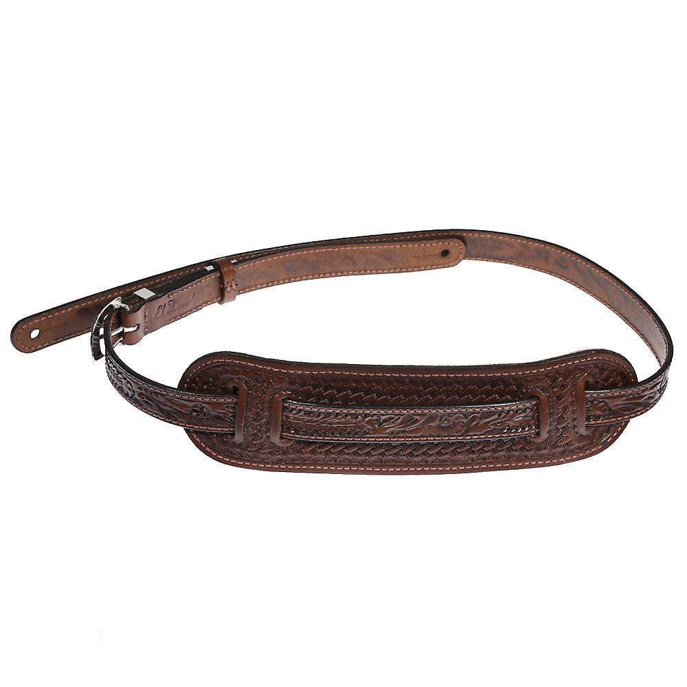 El Dorado Vintage Hand-Tooled Leather Guitar Strap - Brown Acorn & Oakleaf Accessories / Straps