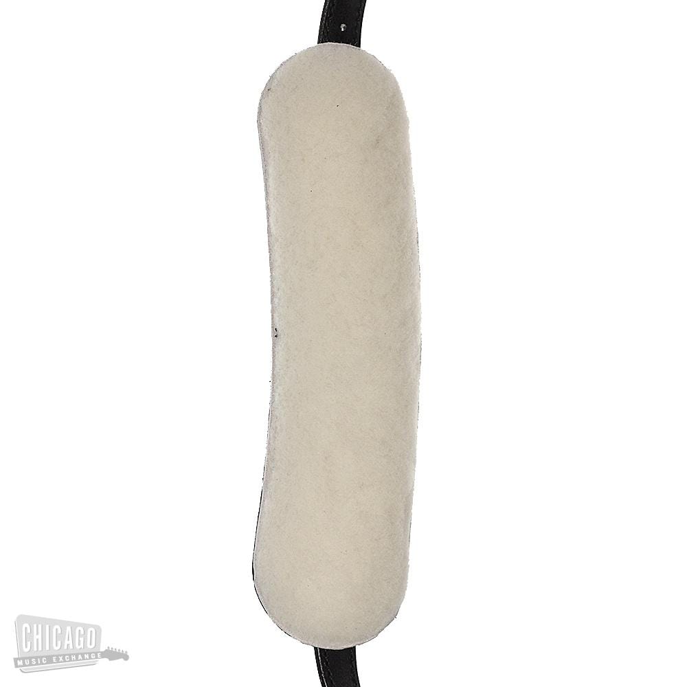 El Dorado Vintage Plain 1 Inch Small Leather Guitar Strap - Black Accessories / Straps