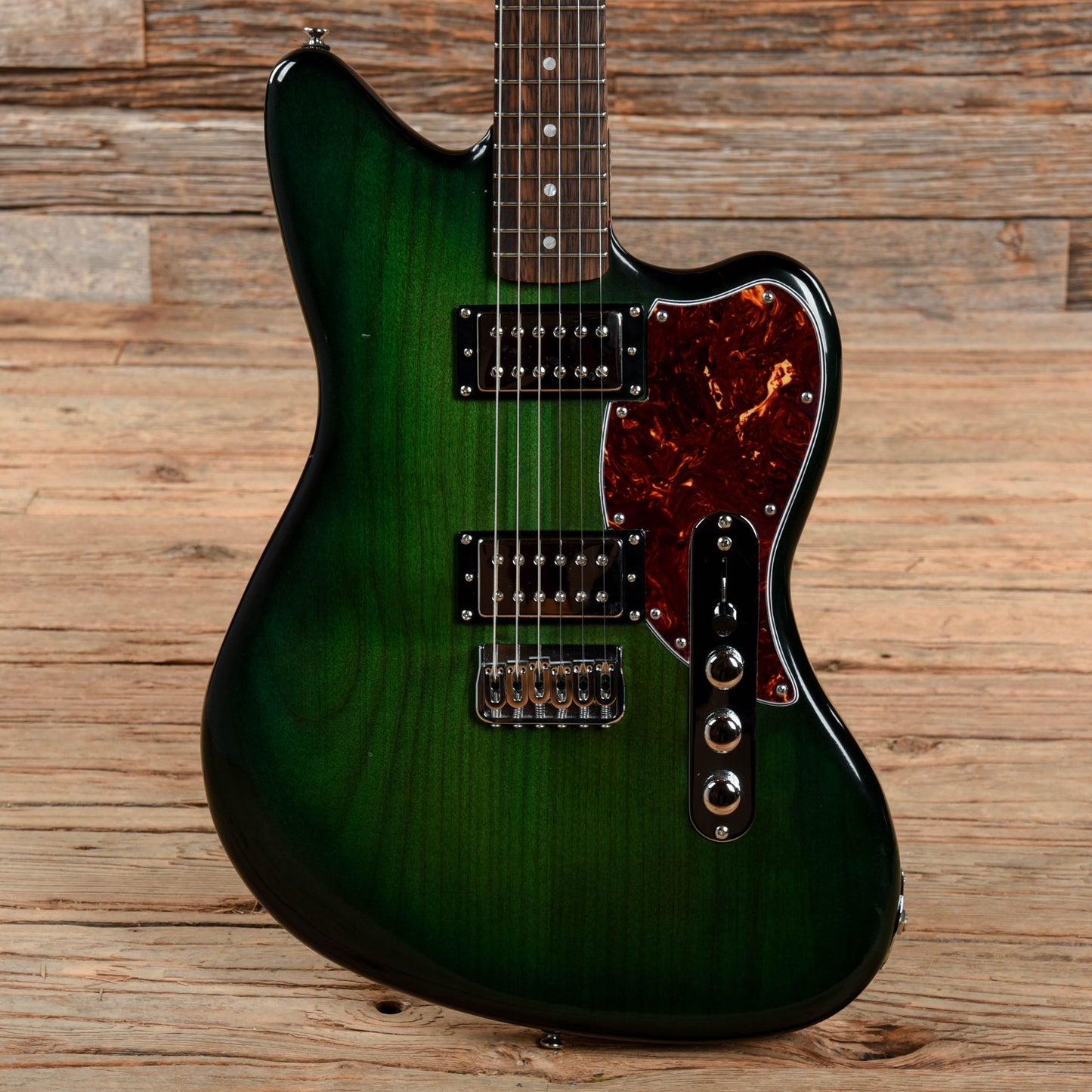 Electra-Vox Ultra Deluxe Green Burst Electric Guitars / Solid Body