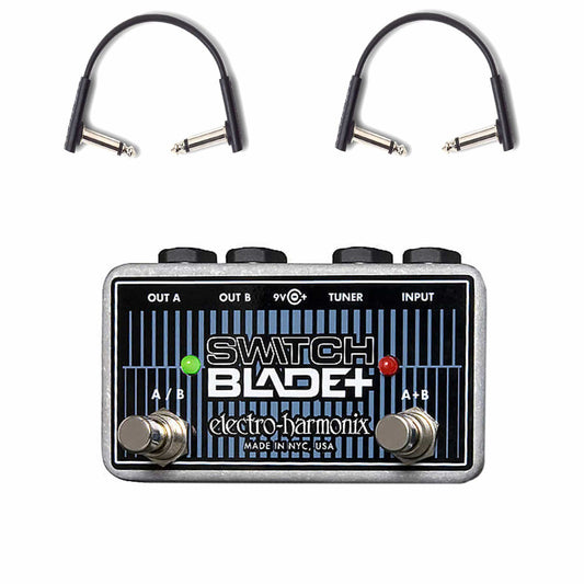 Electro-Harmonix Switchblade Plus Advanced Channel Selector w/(2) RockBoard Flat Patch Cables Bundle Effects and Pedals / Pedalboards and Power Supplies
