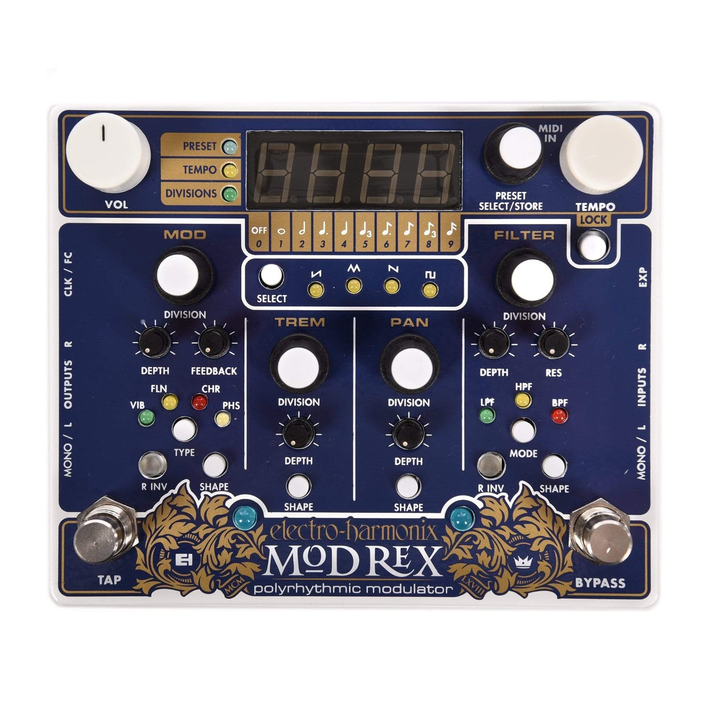 Electro Harmonix Mod Rex Polyrhythmic Modulator Effects and Pedals / Phase Shifters