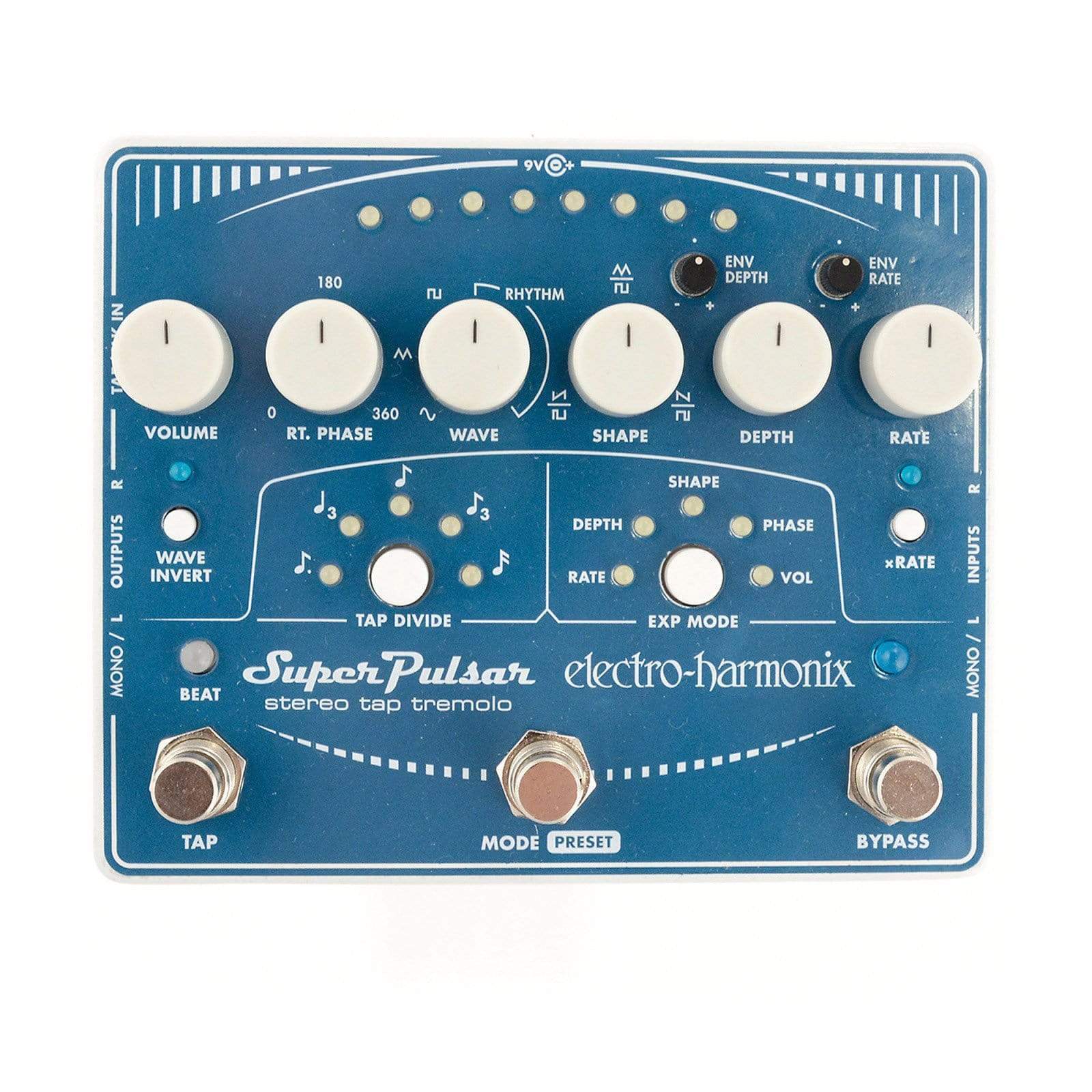 Electro-Harmonix Super Pulsar Stereo Tap Tremolo Effects and Pedals / Tremolo and Vibrato