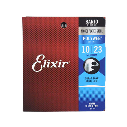 Elixir 11650 Banjo PolyWeb Medium 10-23 Accessories / Strings / Banjo Strings