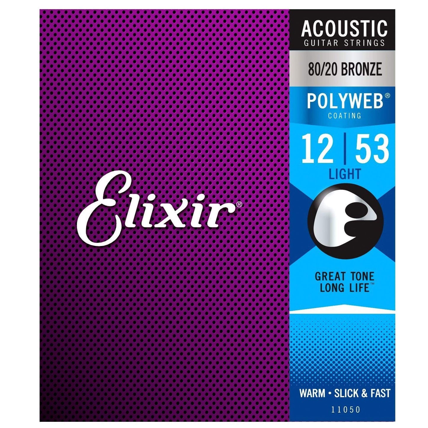Elixir 11050 Acoustic 80/20 Poly Light 12-53 (3 Pack Bundle) Accessories / Strings / Guitar Strings