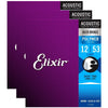 Elixir 11050 Acoustic 80/20 Poly Light 12-53 (3 Pack Bundle) Accessories / Strings / Guitar Strings