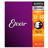 Elixir 11052 Acoustic 80/20 Nano Light 12-53 (12 Pack Bundle) Accessories / Strings / Guitar Strings