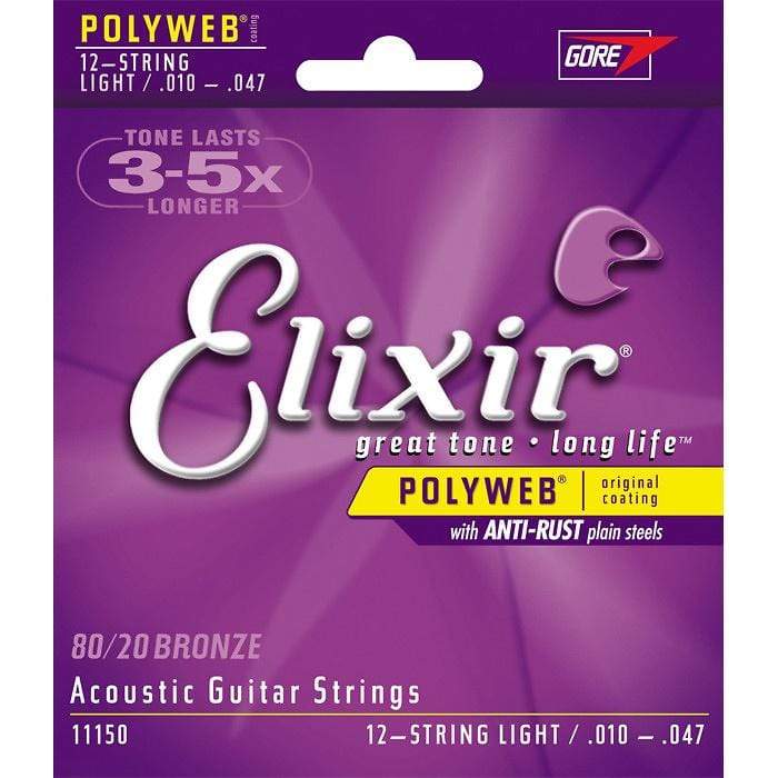 Elixir 12-String Polyweb Acoustic Guitar Strings 10-47/27 Accessories / Strings / Guitar Strings