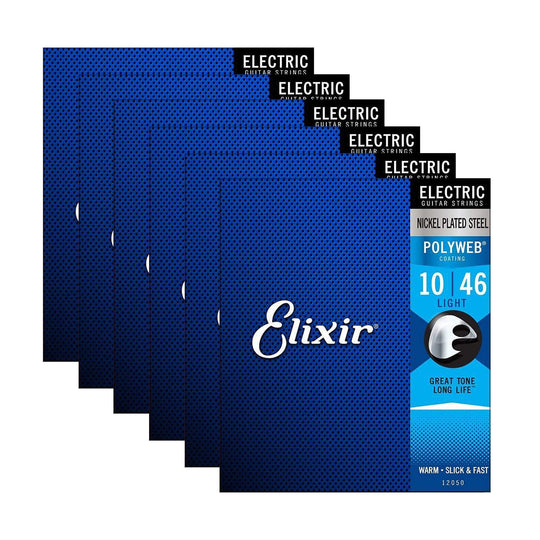 Elixir 12050 Electric Poly Light 10-46 6 Pack Bundle Accessories / Strings / Guitar Strings