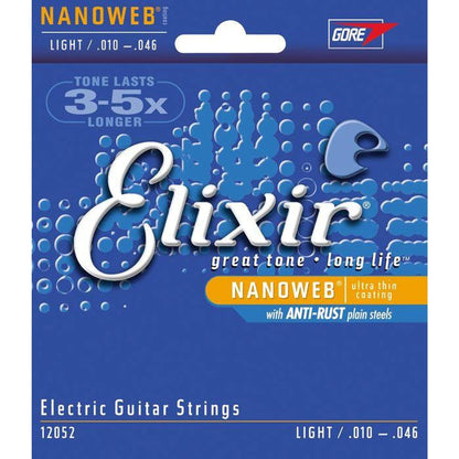 Elixir 12052 Electric Nano Light 10-46 (12 Pack Bundle) Accessories / Strings / Guitar Strings