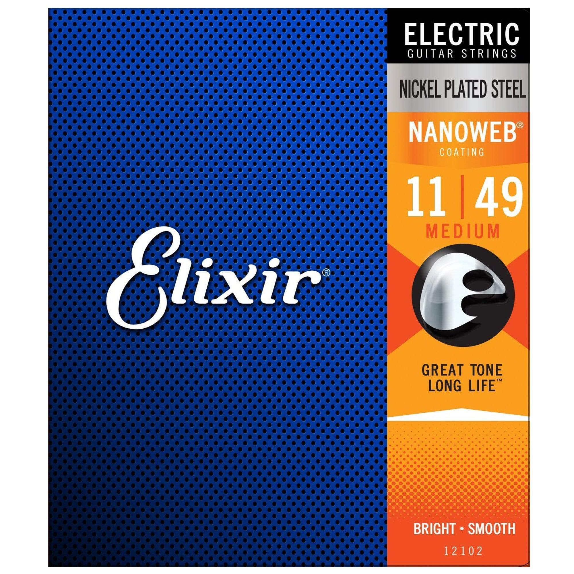 Elixir 12102 Electric Nano Medium 11-49 (3 Pack Bundle) Accessories / Strings / Guitar Strings