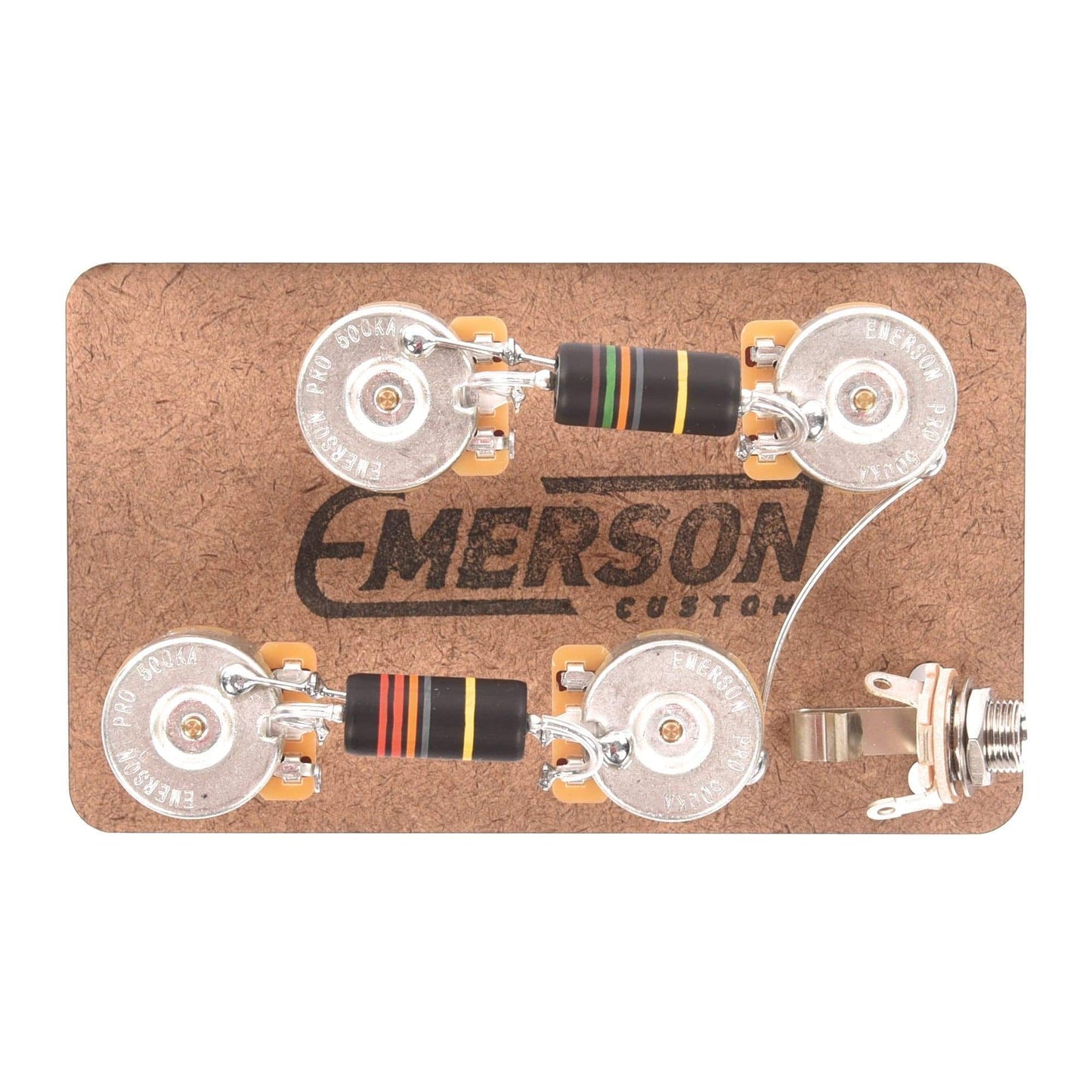 Emerson Custom Prewired Kit for Les Paul Long Shaft 3/4" (500K Pots, 0.022Uf & 0.015Uf Bumblebee) Electric Guitars / Solid Body