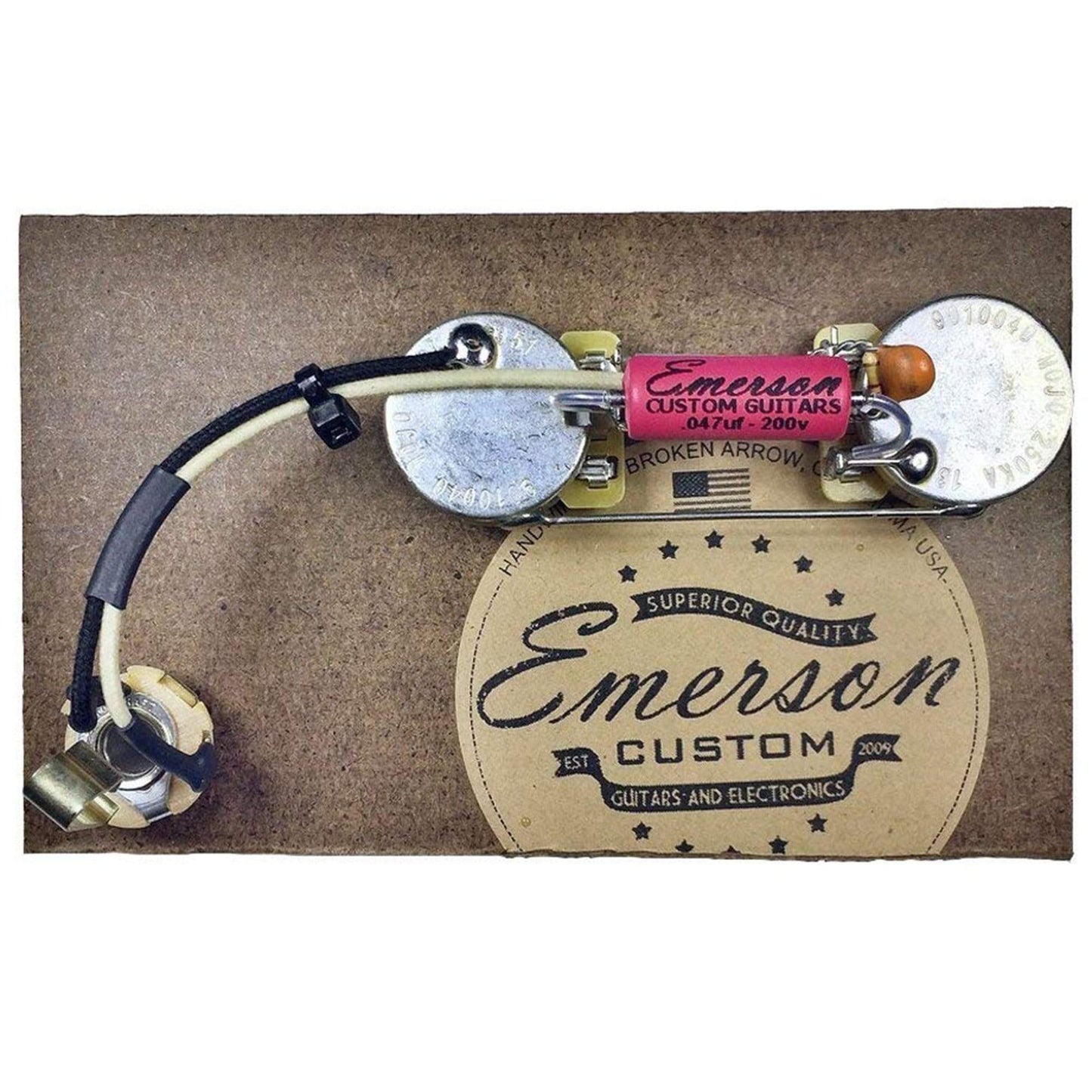 Emerson Custom Prewired Kit for Precision Bass (250K Ohm Pots & 0.047Uf Capacitor) Parts / Guitar Pickups