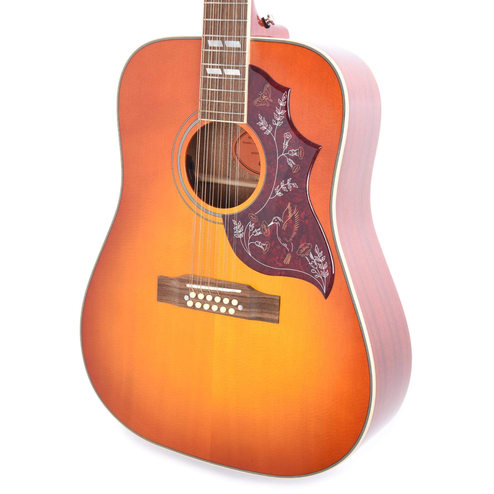 Epiphone Inspired by Gibson Hummingbird 12-String Aged Cherry Sunburst Gloss w/Fishman Sonicore Acoustic Guitars / 12-String