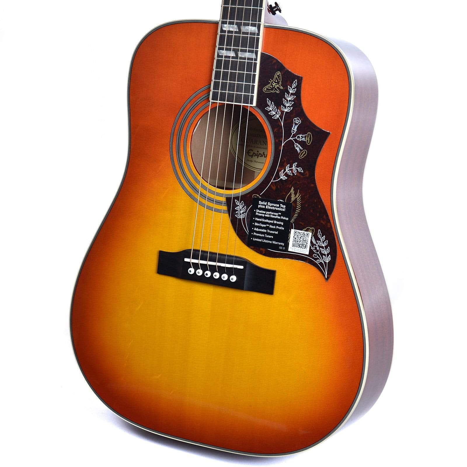 Epiphone Hummingbird Pro Acoustic-Electric Faded Cherry w/Shadow ePerformer Acoustic Guitars / Built-in Electronics