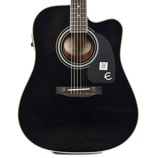Epiphone PRO-1 Ultra Dreadnought Acoustic Ebony Acoustic Guitars / Built-in Electronics