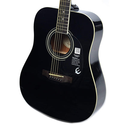 Epiphone DR-100 Dreadnought Acoustic Ebony Acoustic Guitars / Dreadnought
