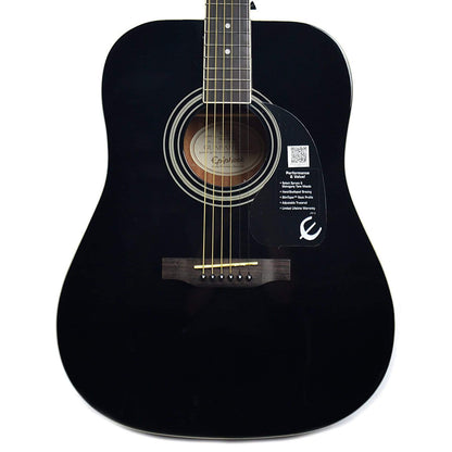 Epiphone DR-100 Dreadnought Acoustic Ebony Acoustic Guitars / Dreadnought