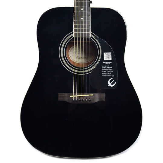 Epiphone DR-100 Dreadnought Acoustic Ebony Acoustic Guitars / Dreadnought