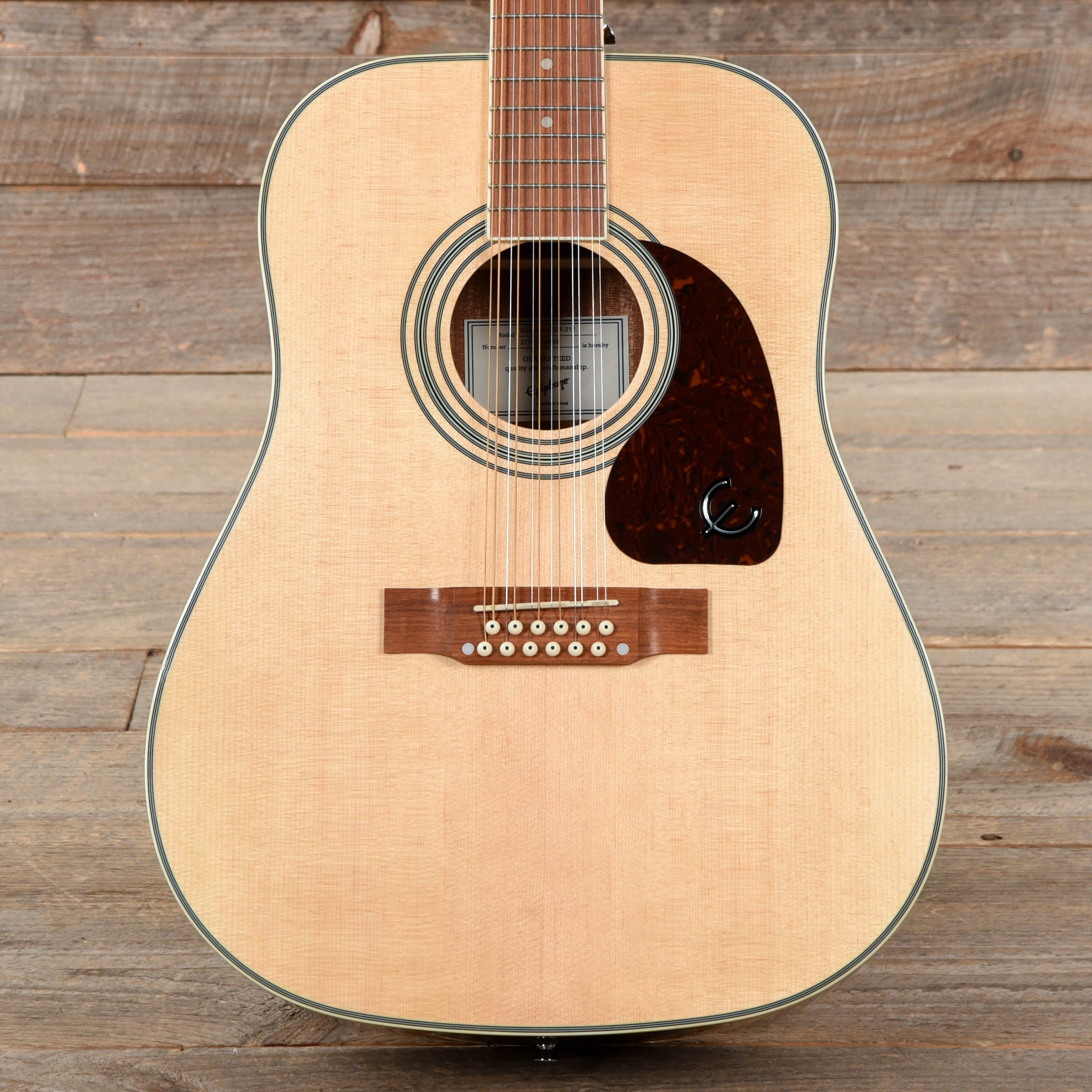 Epiphone DR-212 Dreadnought 12-String Acoustic Natural Acoustic Guitars / Dreadnought