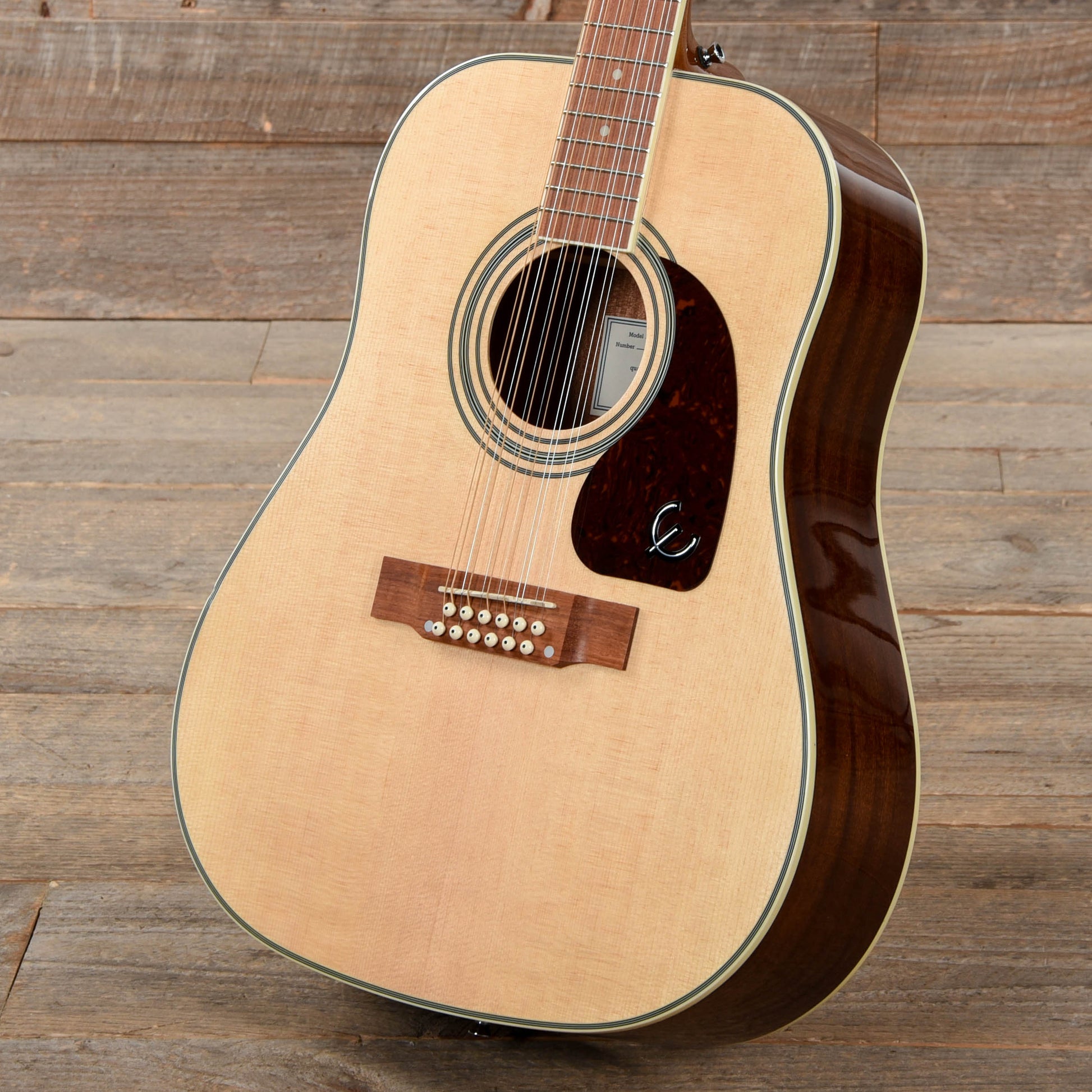 Epiphone DR-212 Dreadnought 12-String Acoustic Natural Acoustic Guitars / Dreadnought