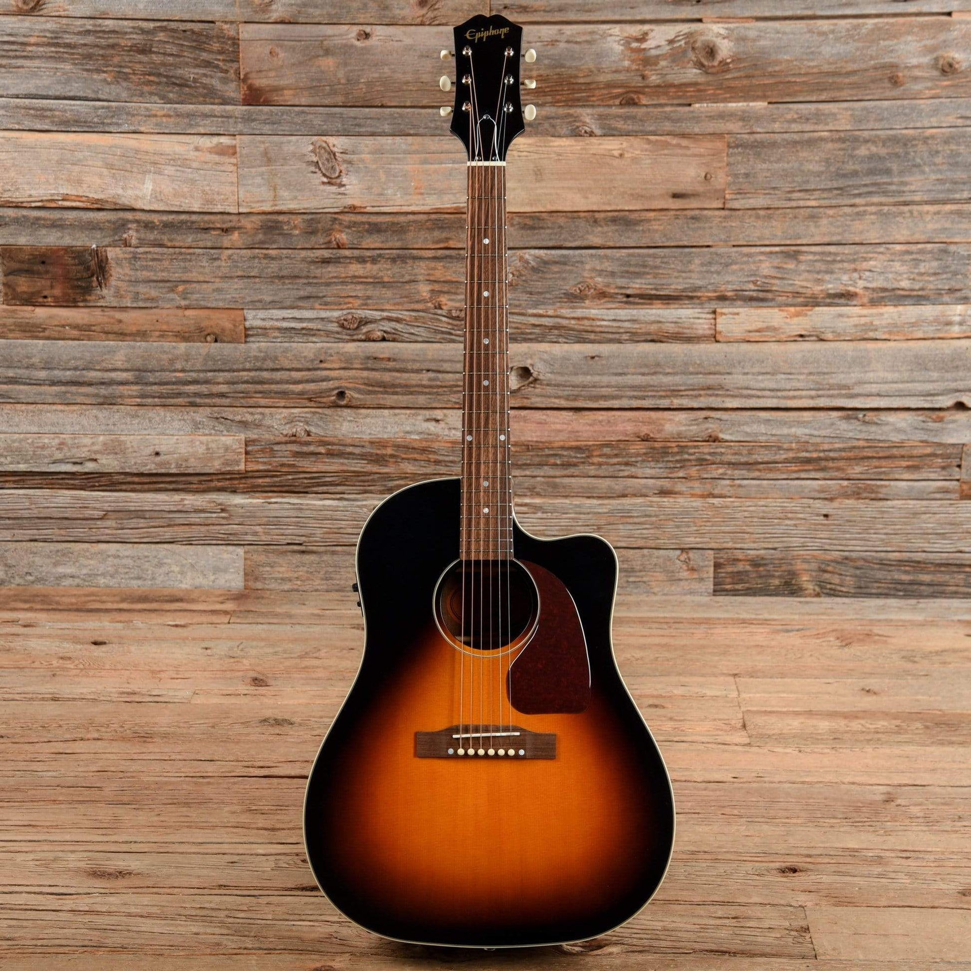Epiphone Inspired by Gibson J-45 EC Aged Vintage Sunburst Gloss w/Fishman Sonicore Acoustic Guitars / Dreadnought