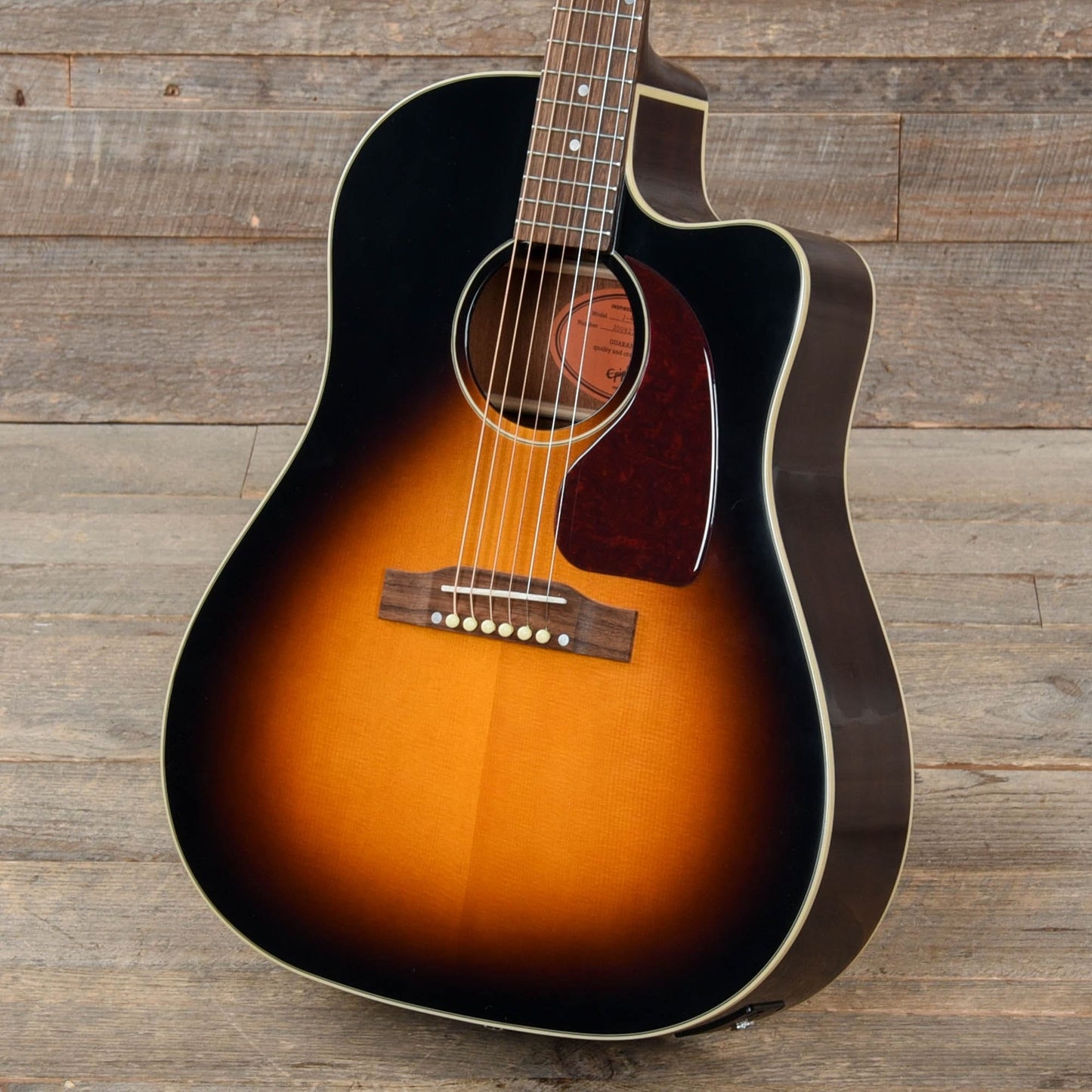 Epiphone Inspired by Gibson J-45 EC Aged Vintage Sunburst Gloss w/Fishman Sonicore Acoustic Guitars / Dreadnought
