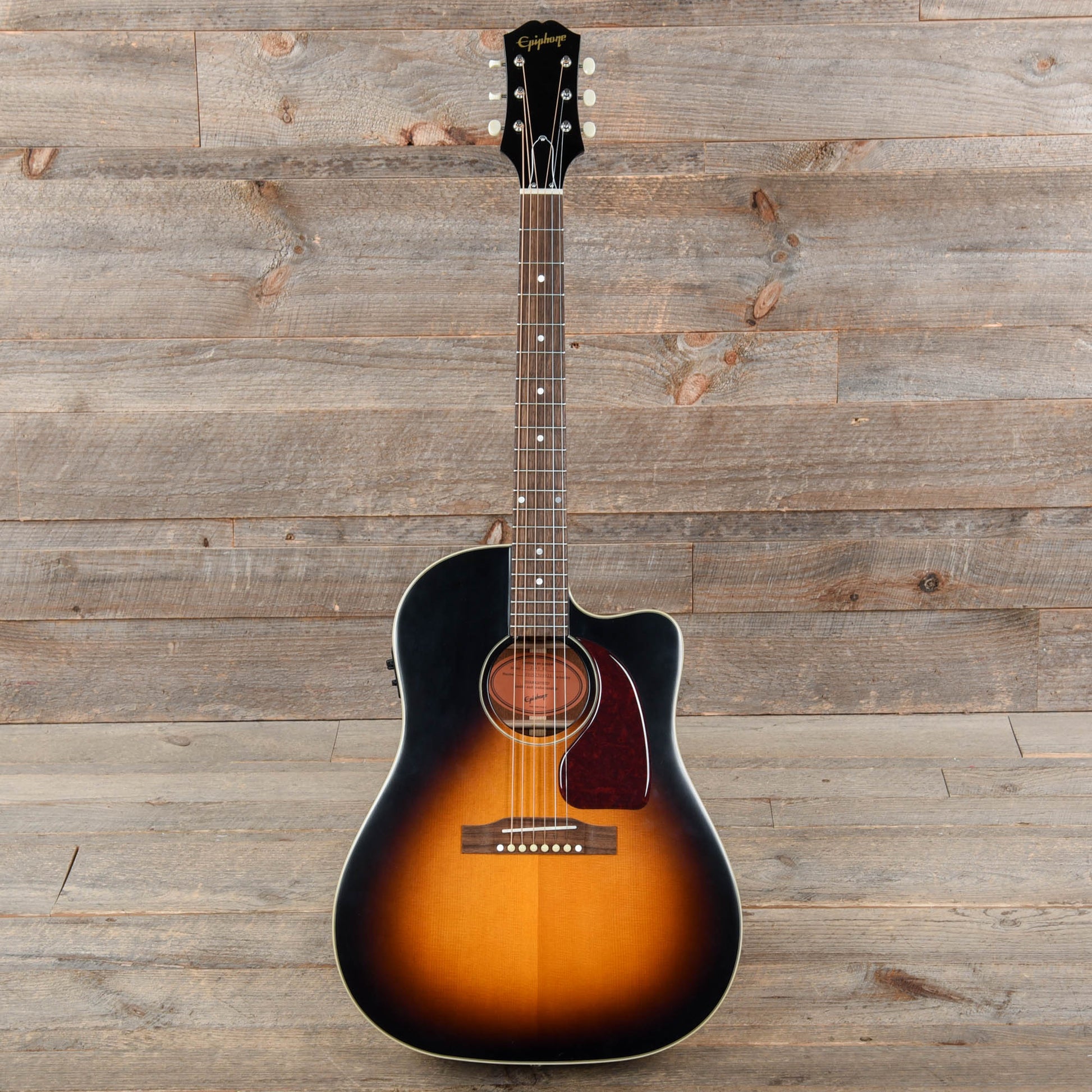 Epiphone Inspired by Gibson J-45 EC Aged Vintage Sunburst Gloss w/Fishman Sonicore Acoustic Guitars / Dreadnought