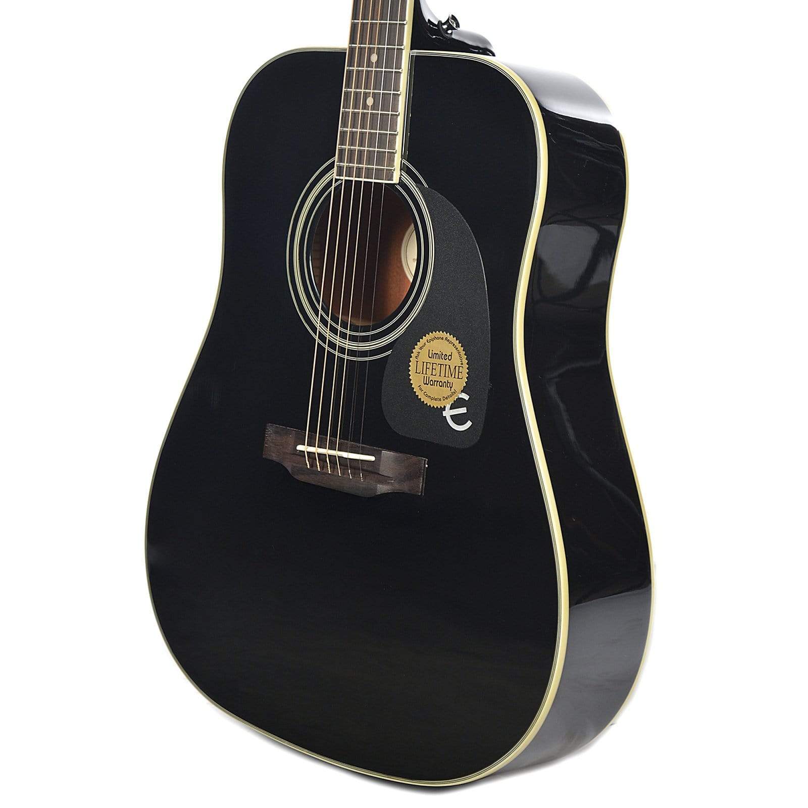Epiphone PRO-1 Plus Dreadnought Acoustic Ebony CH Acoustic Guitars / Dreadnought