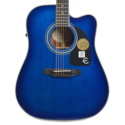 Epiphone PRO-1 Ultra Dreadnought Acoustic Trans Blue Acoustic Guitars / Dreadnought