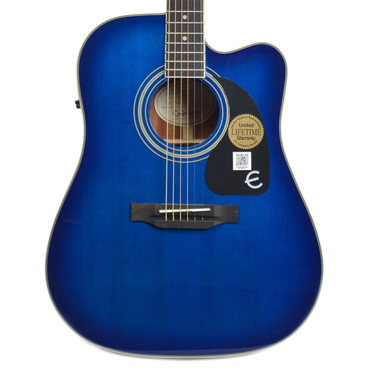 Epiphone PRO-1 Ultra Dreadnought Acoustic Trans Blue Acoustic Guitars / Dreadnought