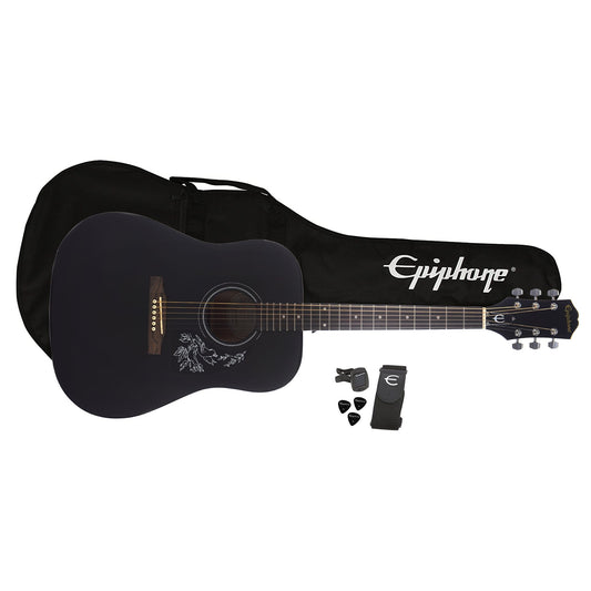 Epiphone Starling Acoustic Guitar Starter Pack Ebony Acoustic Guitars / Dreadnought