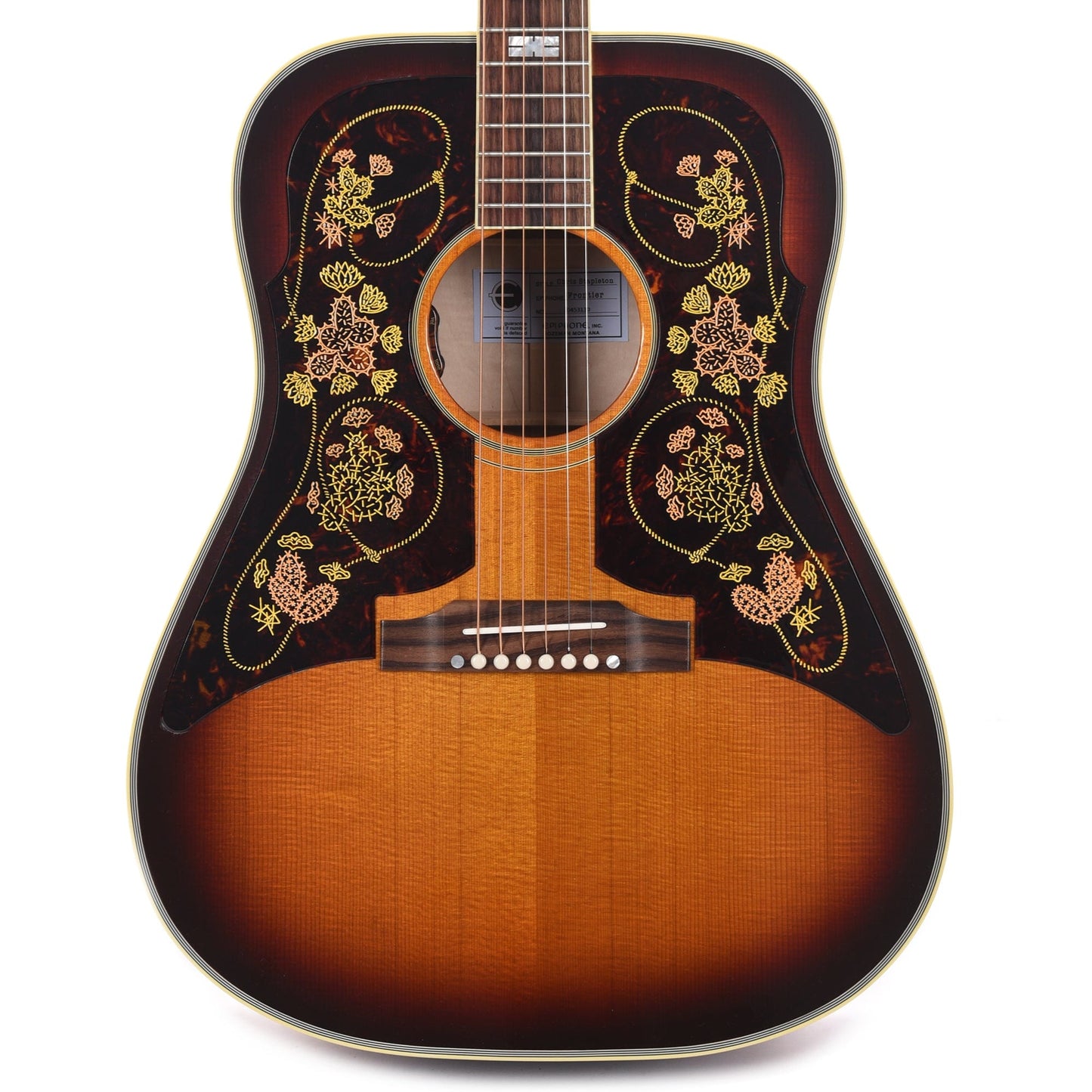 Epiphone USA Artist Chris Stapleton Epiphone Frontier Model Sunburst Acoustic Guitars / Dreadnought
